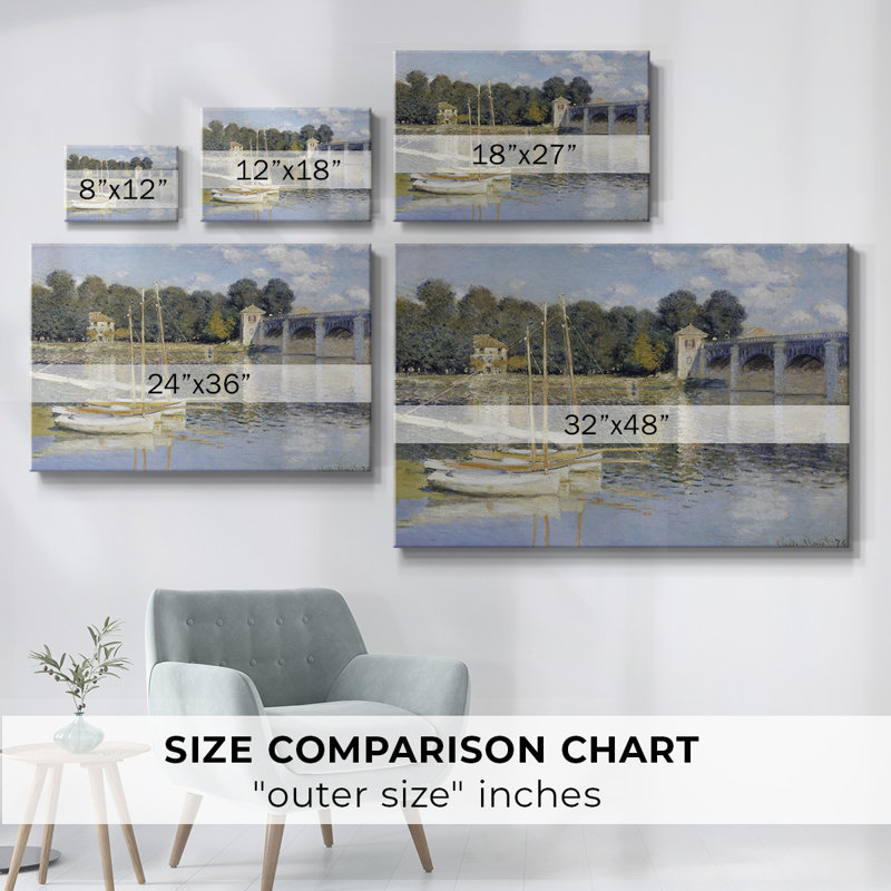 Monet - Toile tendue avec châssis, H 32 po x l 48 po