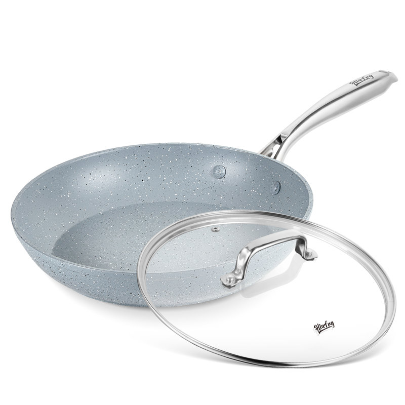 Poêle à frire antiadhésive en aluminium Hlafrg Mrable, Cuivre, 8"