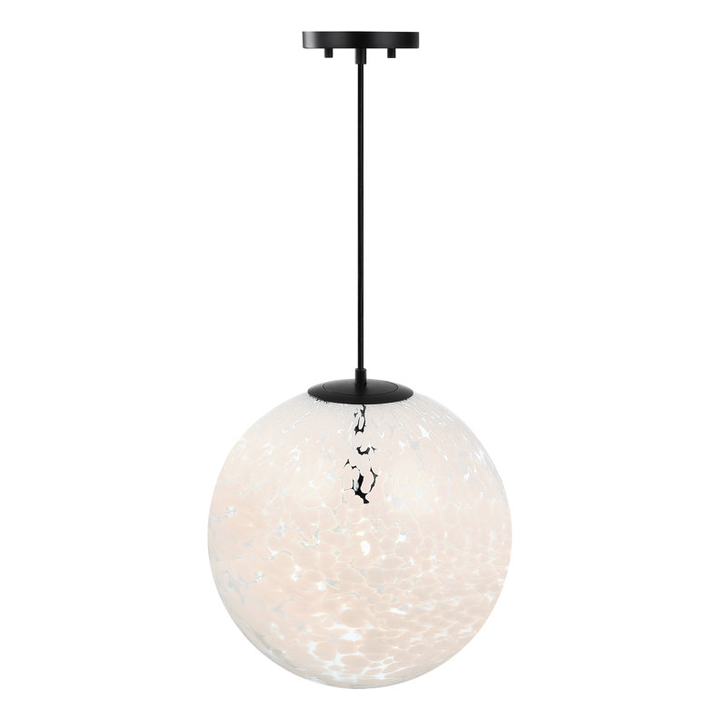 Luminaire suspendu sphère 1 lumière Jadynce, H 14,75 po x l 14 po x P 14 po