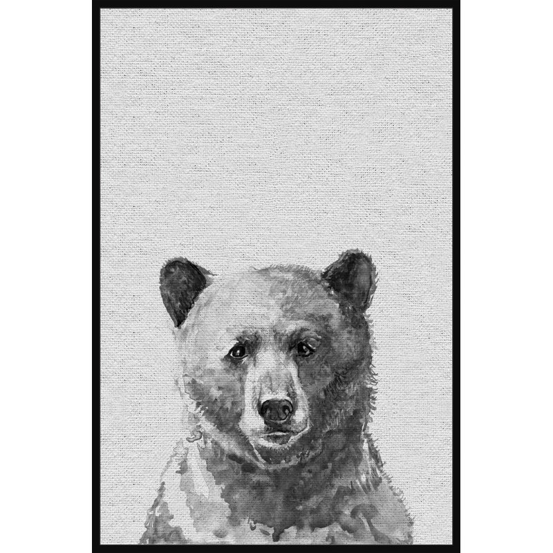« cutie bear », reproduction de peinture à l’aquarelle sur toile encadrée, H 18 po x l 12 po x P 1,5 po