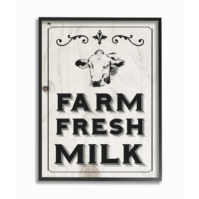 «Black and White Farm Fresh Country Milk Cow», impression