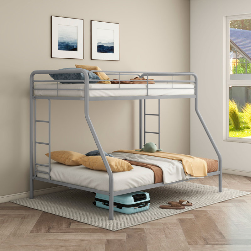 Gentry Twin Over Full Bunk Bed, Silver