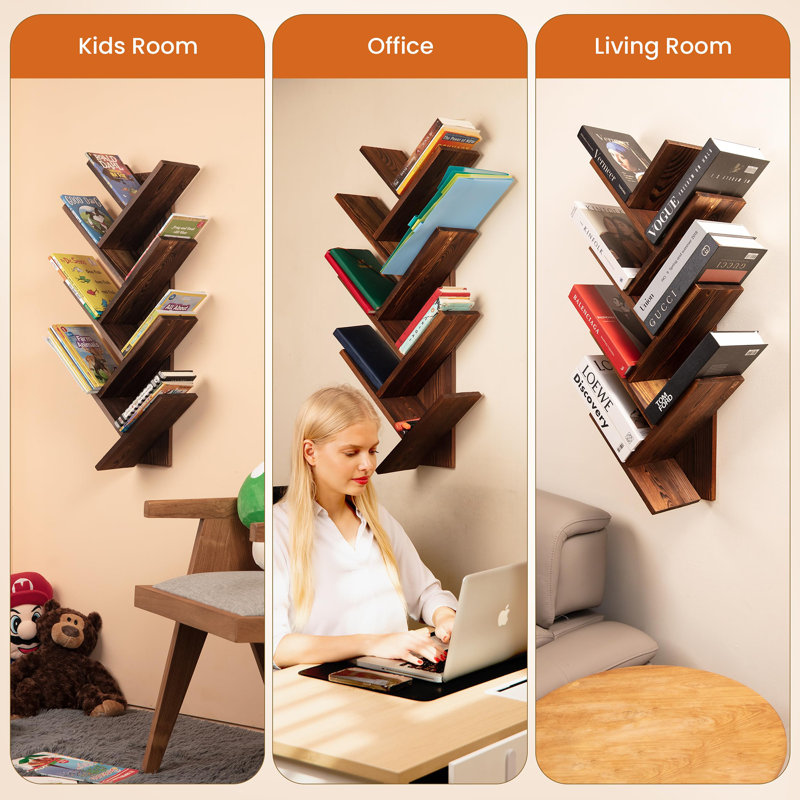 Tree Bookshelf 7-Tier, Brown