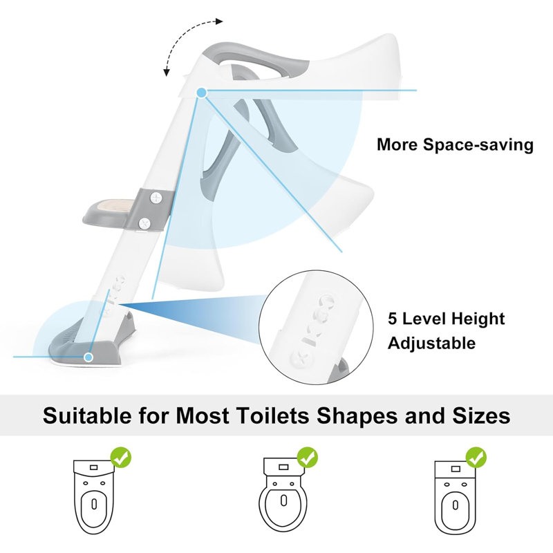 Round Toilet Seat, Gray