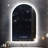 Beveled LED Backlit Bathroom Mirror with Lights, Date & Time Display, Anti-fog, Dimmable, Memory Function, Shatterproof IP56