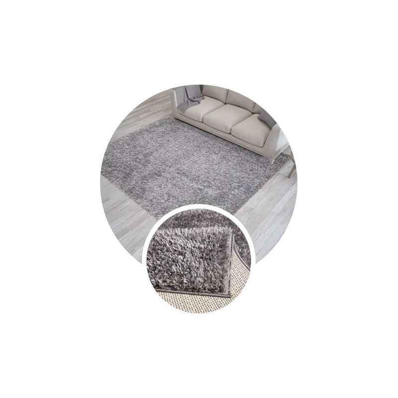 Ahupendra Solid Colour Shag Area Rug, Runner 60 x 220cm