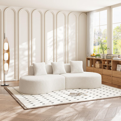 Canapé modulaire courbé moderne, canapé 5 places, confortable et élégant pour le salon, l’appartement, la décoration intérieure, facile à assembler