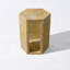 Table d'appoint hexagonale de luxe en marbre naturel doré espagnol, 16 cm de côté, finition polie, base en pierre géométrique moderne et table de chevet pour salon-1155388717