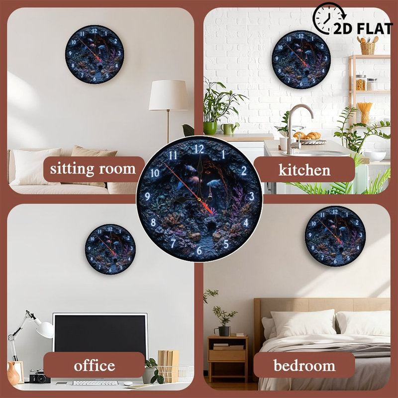 Horloge sous-marine avec chiffres lumineux