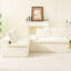 Velours blanc tortue multifonctionnel, tissu doux, confortable pour 4 personnes, convient aux petits espaces