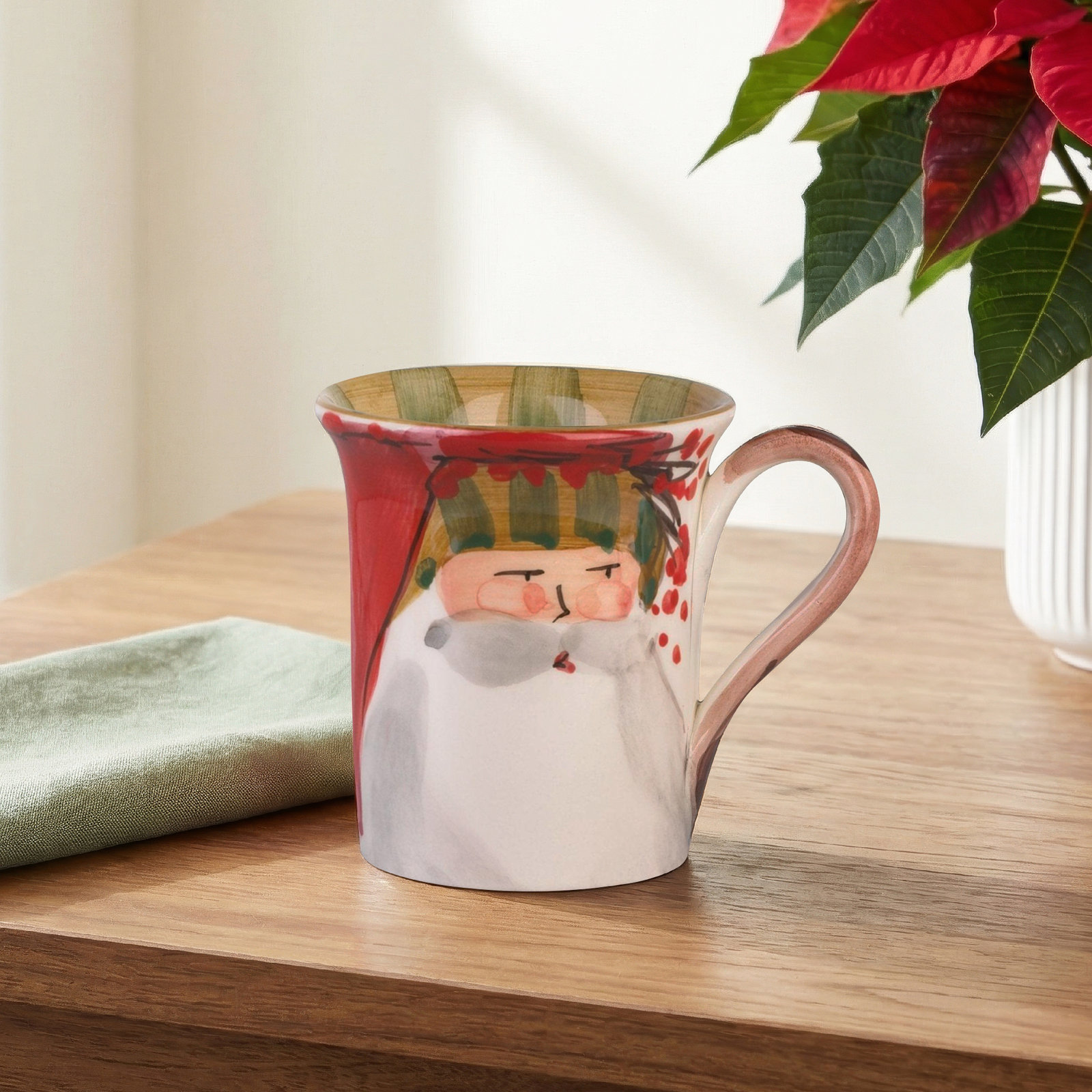 Old St. Nick Earthenware Coffee Mug