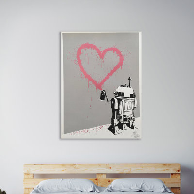 R2-D2's Heart by Banksy Banksy - Graphic Art on Canvas