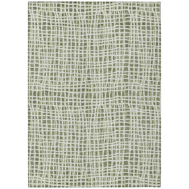 Tapis intérieur lavable rayé ivoire 8 pi x 10 pi