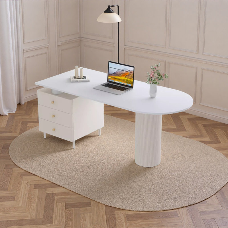 Bureau à dalle Rock avec tiroirs lisses, H 29,52 po x l 62,99 po x P 31,49 po