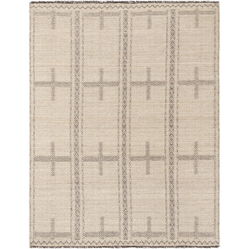 Irfan Geometric Area Rug in Beige, Rectangle 8' x 10'