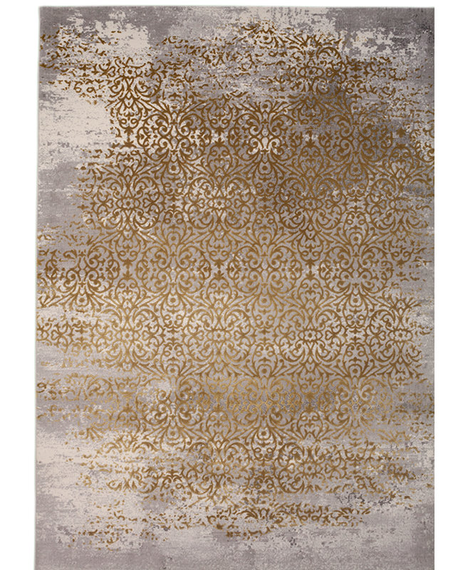 Drew Damask Area Rug, Rectangle 80 x 150cm
