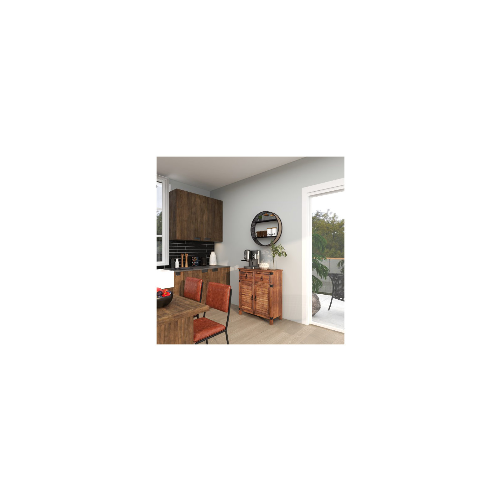 Avante Circle Metal Accent Shelf