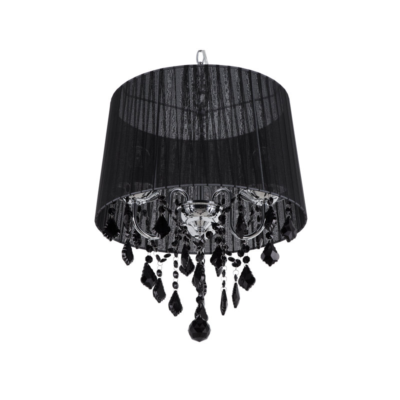 Darian 3 - Light Drum Chandelier, Black