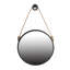 Miroir décoratif, miroir rond suspendu avec sangle de corde pour salle de bain, chambre à coucher