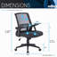Fauteuil ergonomique en filet noir