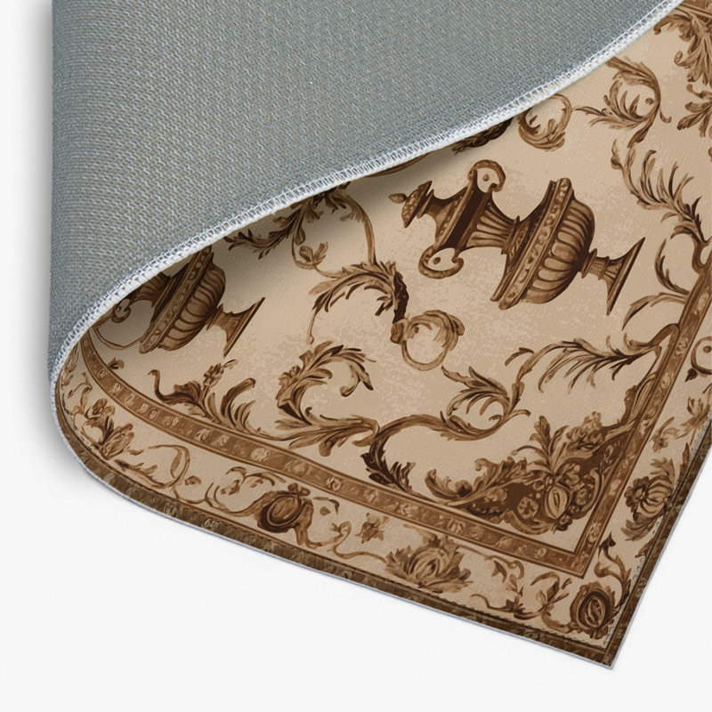 Tapis d'intérieur et d'extérieur brun français, Rectangulaire 8 pi x 10 pi