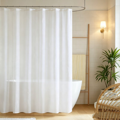 Rideau de douche texturé à rayures 72 po x 72 po
