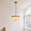 Plafonnier semi-encastré lustre 3 lumières boho