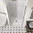 32-36" W x 72" H Frameless Pivot Shower Door, 1/4" (6mm) & 5/16" (8mm) Tempered Glass, Swing Shower Door with Towel Bar & 105° Anti-Collision Stop, Chrome Finish, Reversible Installation-123830128