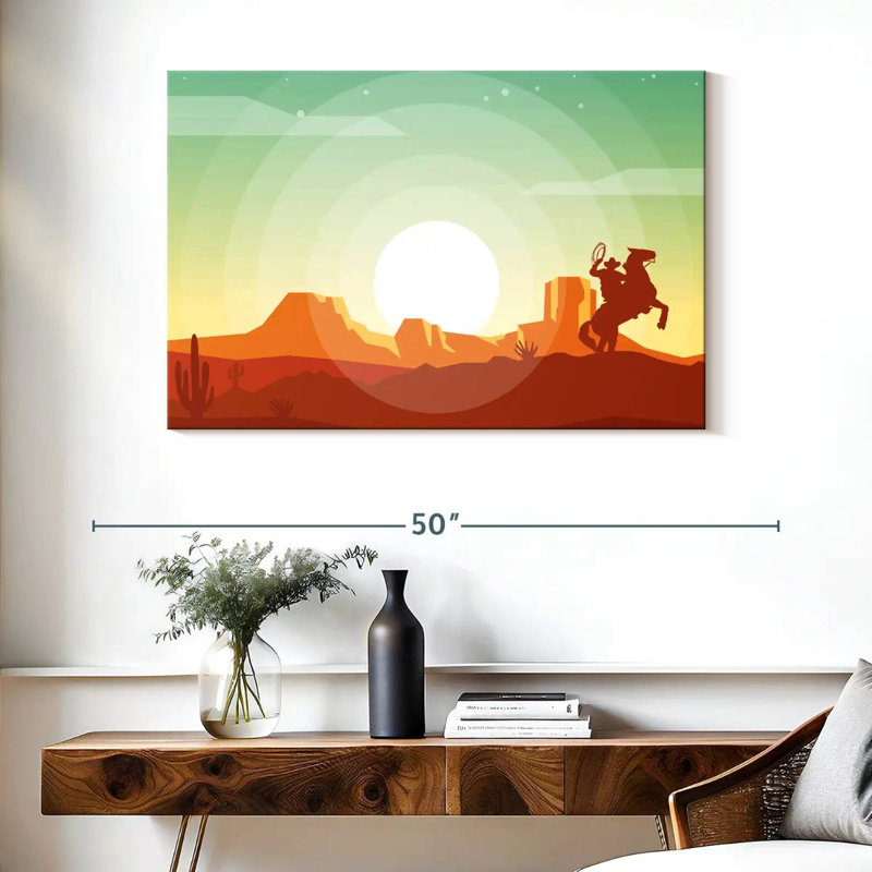 Lelar Western Desert, 26" H x 39" W