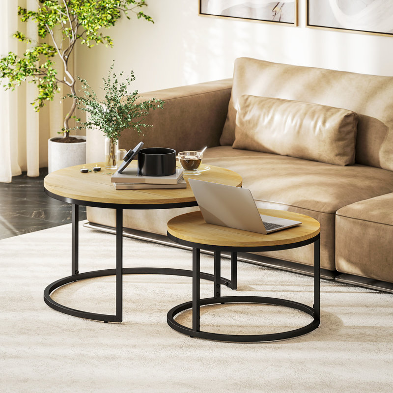 2 Piece Coffee Table Set, Natural
