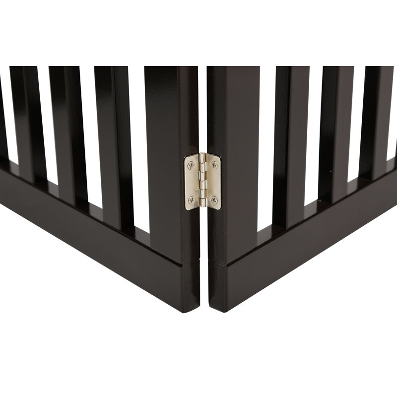 Barrière pour animaux autoportante en bois, Espresso