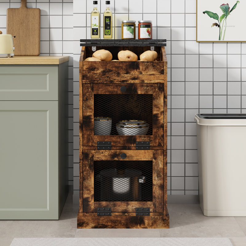 Armoire de rangement 35 po avec 2 portes, Brun
