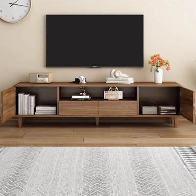 Meuble télé moderne en bois manufacturé noyer
