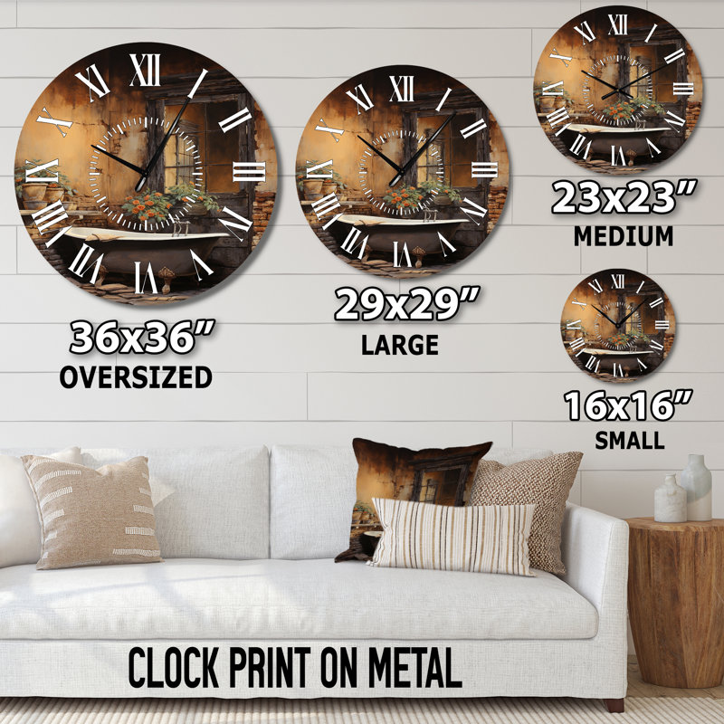 Horloge murale pour salle de bain, Médium