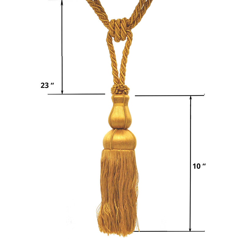 Bleier Rayon 10" Curtain Tieback, Gold