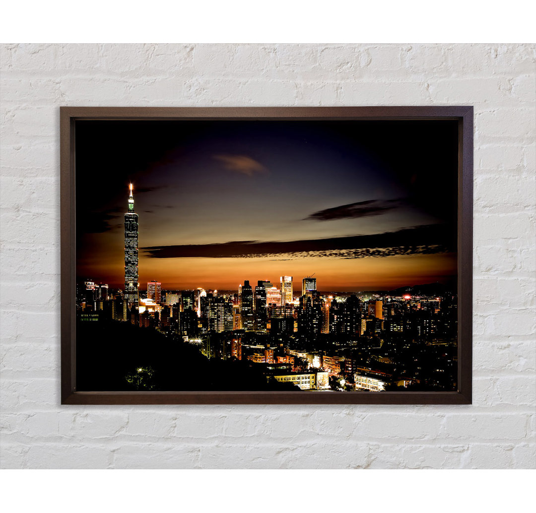 Skyline von Taipeh - Einzelbildrahmen Kunstdrucke auf Leinwand