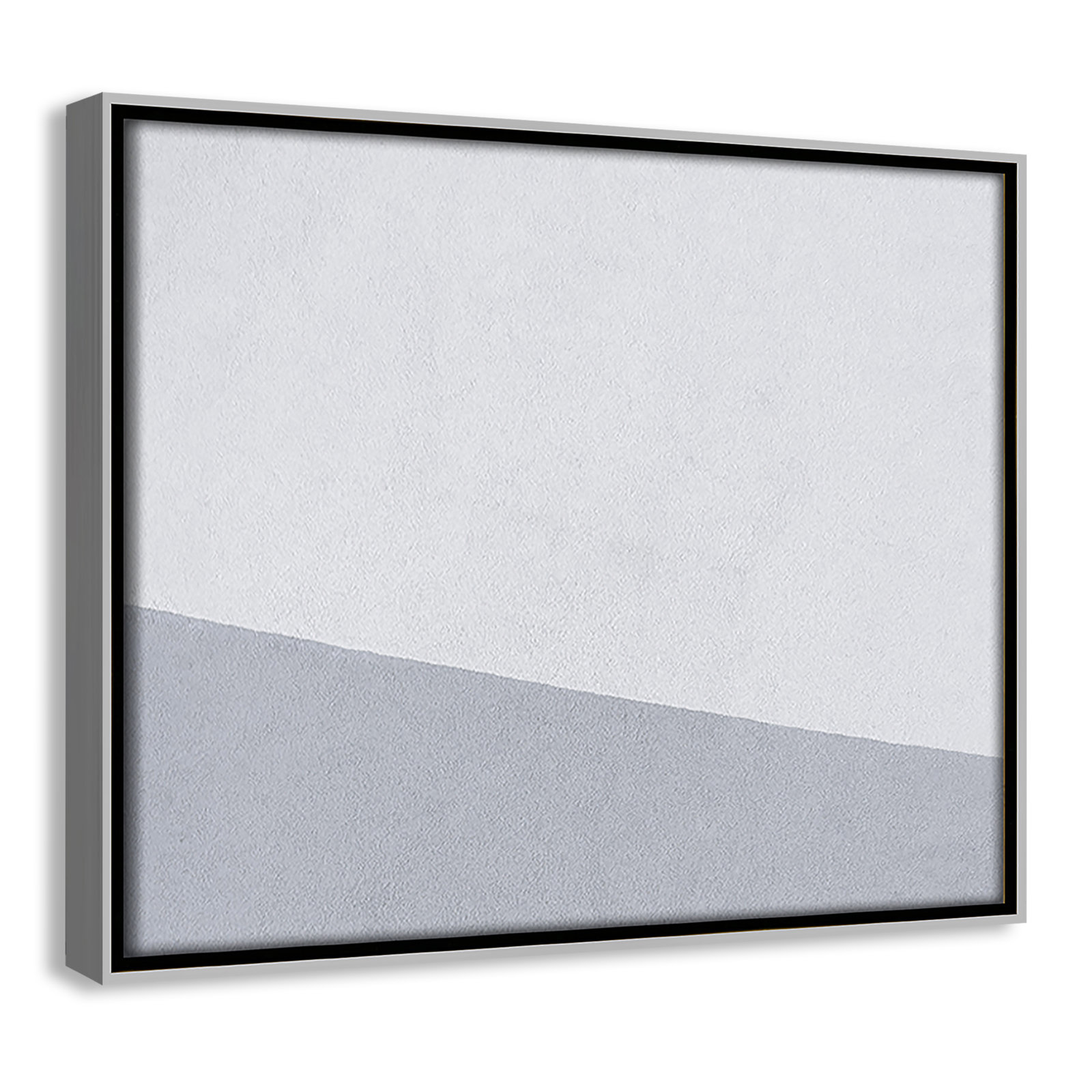 Dominic "Abstract Blues" Print, 9.5" H x 11.5" W x 2" D, Silver Framed Canvas