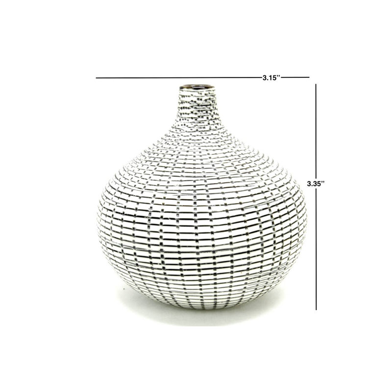 Anaaya Jar, Black, 3.4" H x 3.2" W x 3.2" D