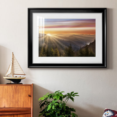 Toile encadrée de qualité supérieure Smokey Sunrise - prête à être accrochée