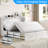 Lark Manor Queen Murphy Bed, Smart Cabinet Bed with USB Charging Station & Tri-Fold Mattress, Storage Drawers for Home-1844805463