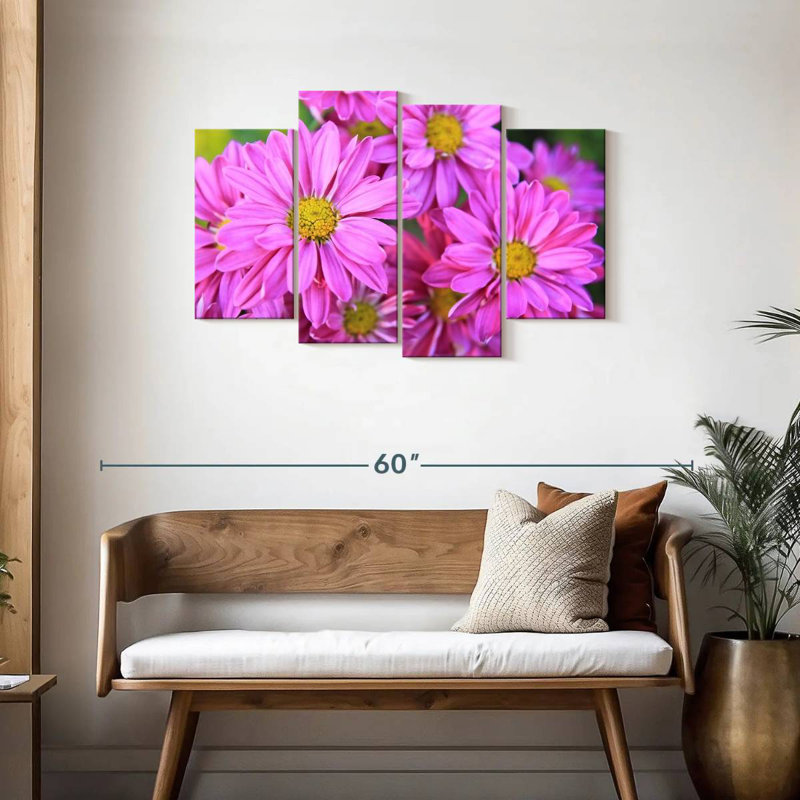 Jardin de fleurs roses Harnek, H 27 po x l 43 po