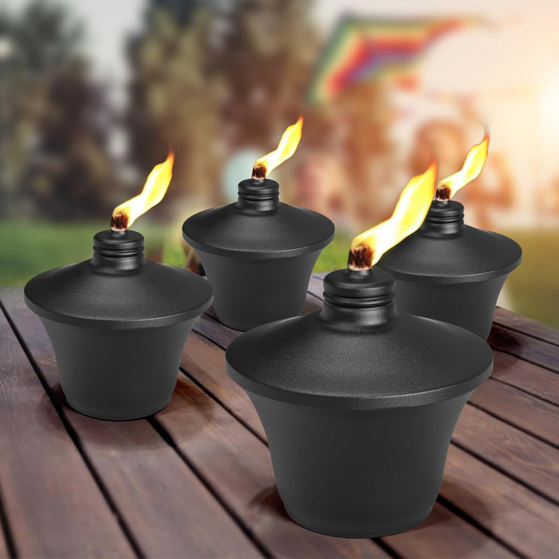 Paquet de 4 torches de table Citronella, torches de table 14,5 oz pour l'extérieur