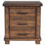 Table de chevet rustique en bois massif récupéré à trois tiroirs Rustic