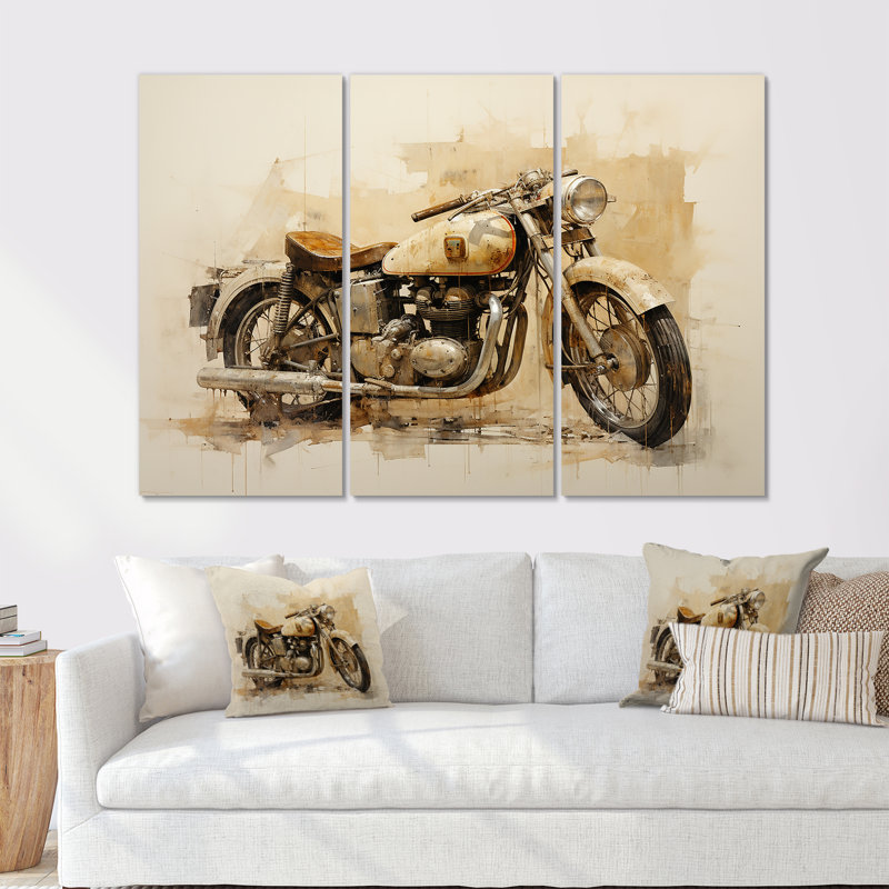 Minimalisme, ensemble d'art mural moto, H 28 po x l 36 po x P 1 po