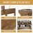 Solid Wood Desk with Drawers - Manual Adjustable Height Standing Computer Desk with Cable Hole-1326332956-1326642380
