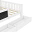 Lit plateforme avec tableau noir, lit plateforme avec tiroirs de rangement et tablettes, conception peu encombrante-1147559097-1147559096