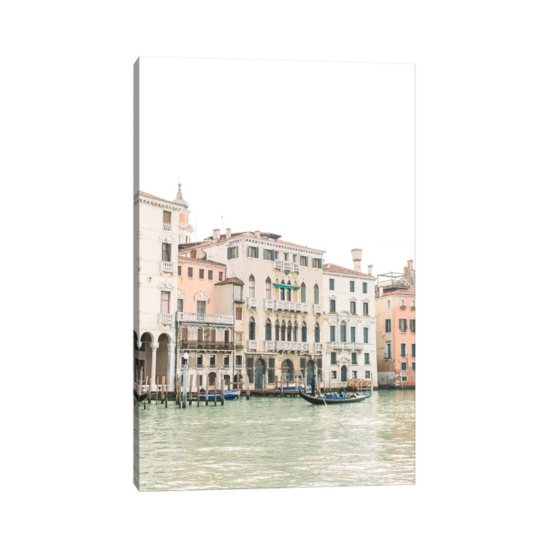 Buildings Along Canal I, Venice, Italy - Wrapped Canvas Painting, 101.6 cm H x 66.04 cm W x 1.91 cm D