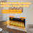 Recessed & Wall Mounted Fireplace Heater 750W/1500W Electric Fireplace Inserts with Crystal Stone, Remote Control, 12 Hour Timer, Adjustable Flame Color, Touch Screen-1522730521
