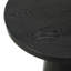 Table basse ronde 1 pièce de 29 po de largeur avec base piédestal en ébène Jacopo