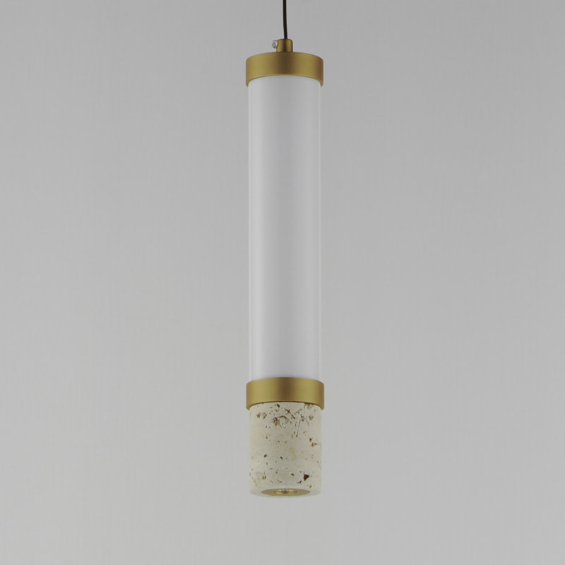 Luminaire suspendu cylindrique DEL 2 lumières Delna